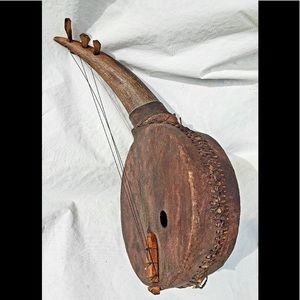 Kenyan leather and wood harp